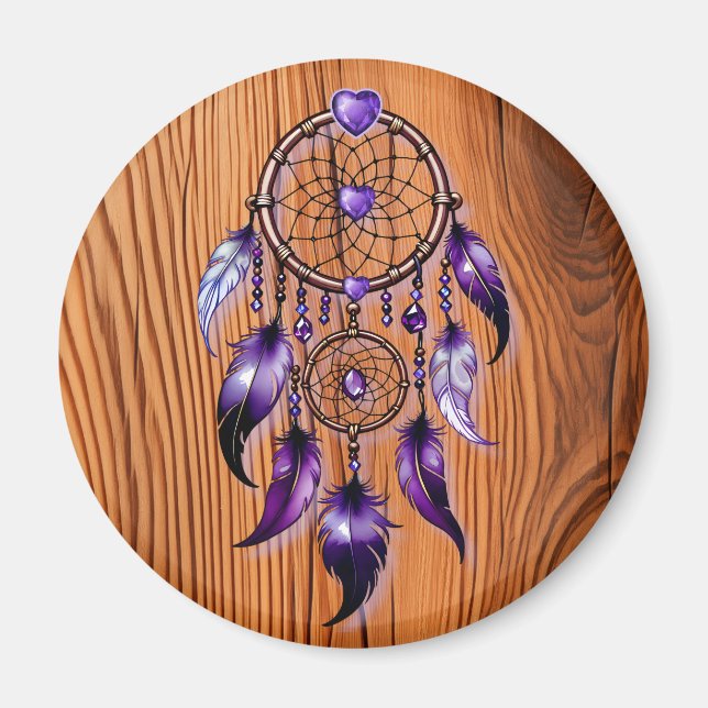 Imã Atrapasueños corazón de Amatista (Frente)