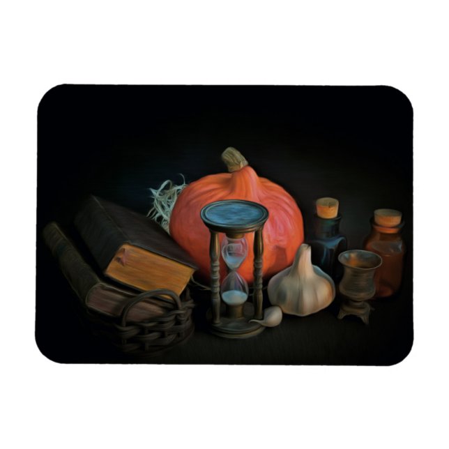 Ímã Atributos de Halloween de bruxa (Horizontal)