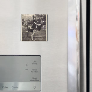 Imã Atriz Vintage Broadway dirigindo um avestruz