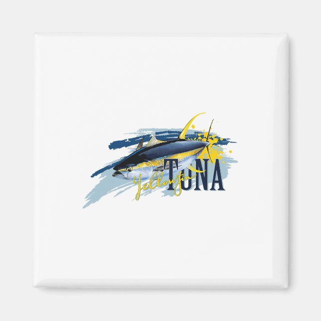 Imã Atum Rabo Amarelo Pescaria de Mar Profundo Marinhe (Frente)