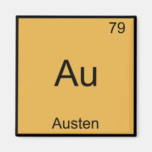 Imã Au - Austen Funny Chemistry Element Symbol T-Shirt