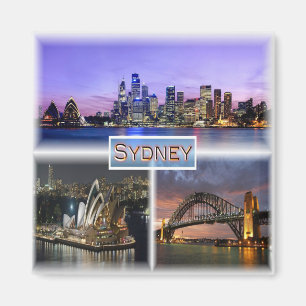 Imã AU Sydney by Night - Opera House - ponte de alto p