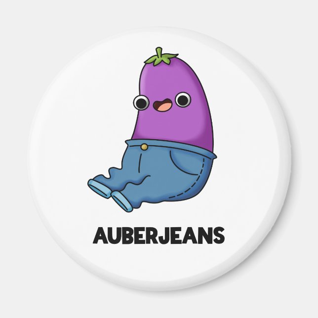 Imã Auberjeans Funny EggPlant Pun (Frente)