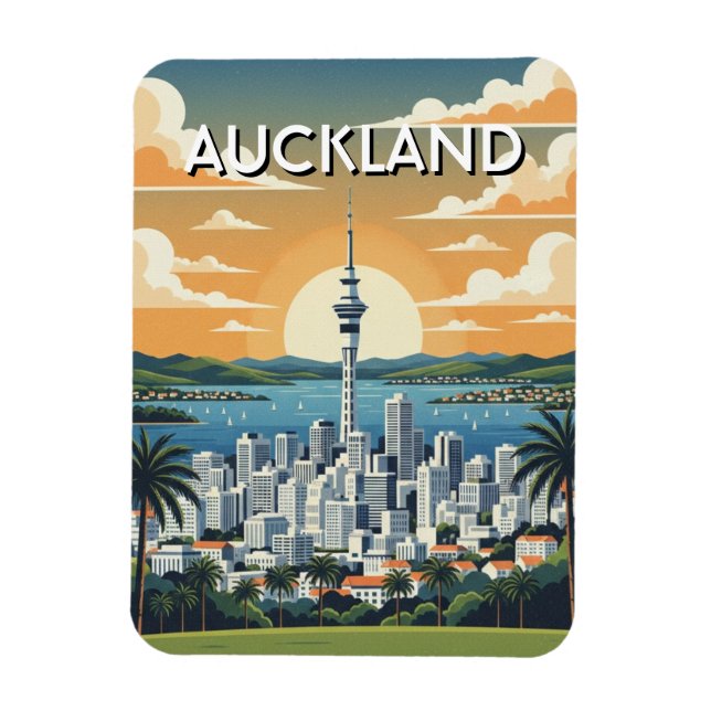 Ímã Auckland New Zealand Postcard (Vertical)