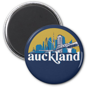 Imã Auckland Nova Zelândia Vintage City Skyline