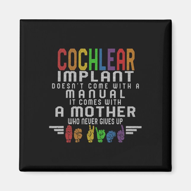 Imã Audição Perda de Consciência Mãe Implante Coclear  (Frente)