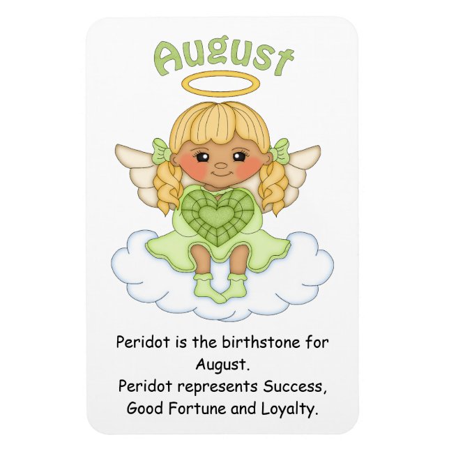 Ímã August Birthstone Angel Blonde Premium Magnet (Vertical)
