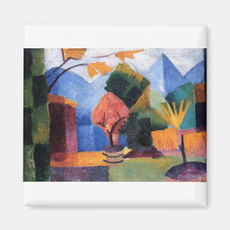 Imã August Macke - Jardim no lago Thuner 1913