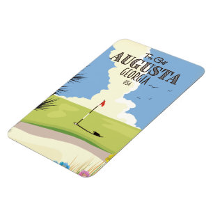 Ímã Augusta Georgia Golf Poster