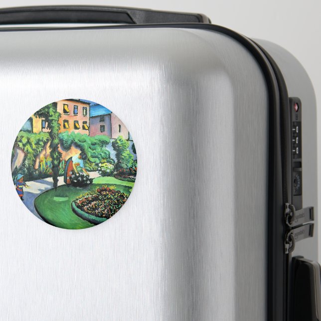 Imã Auguste Macke - Imagem do Jardim, pintura popular, (In Situ (Luggage))