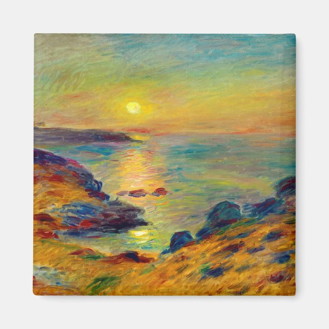 Imã Auguste Renoir "Pôr do sol et Douarnenez” (Frente)