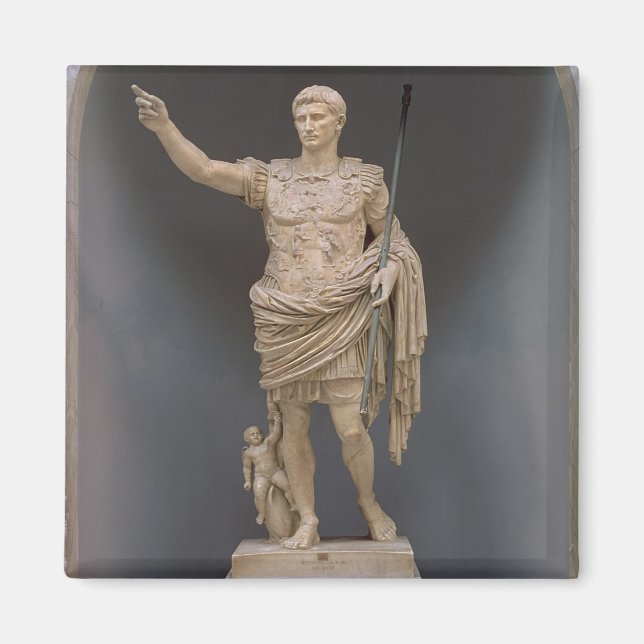 Imã Augusto de Prima Porta, c.20 BC (mármore) (Frente)