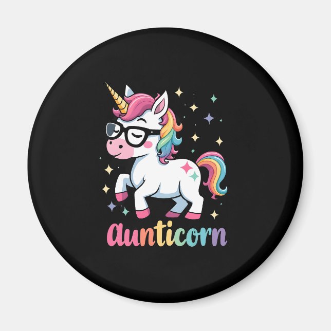 Imã Aunticorn Aunty Dabbing Unicorn Auntie Aunt Christ (Frente)