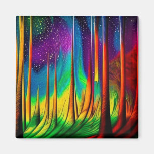 Imã Aurora além da floresta