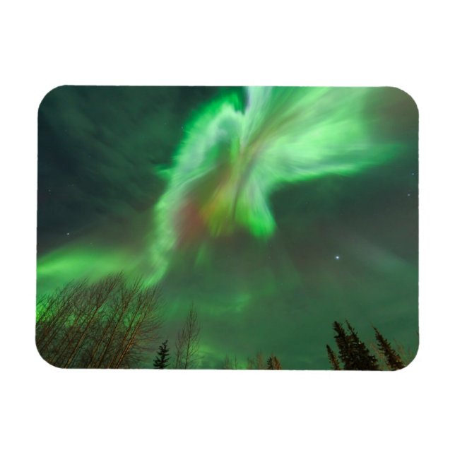 Ímã Aurora Boreal Luzes do Norte | Fairbanks (Horizontal)