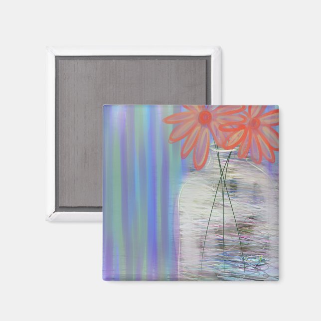 Imã Aurora Borealis Buquê Arte Original (Front/Back)