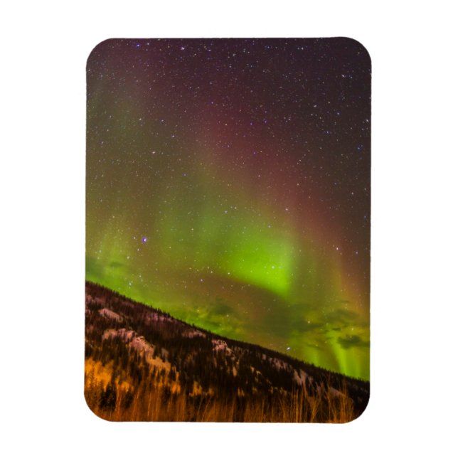 Ímã Aurora Borealis | Montanhas Fairbanks Alaska (Vertical)