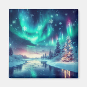 Imã aurora borealis/Natal/Inverno