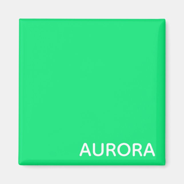 Imã Aurora green color name (Frente)