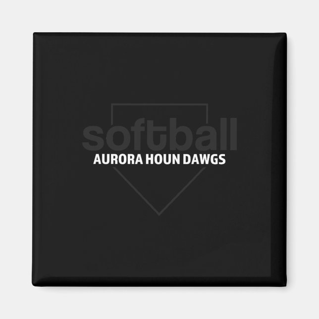 Imã Aurora Houn Dawgs Softll Placa de Casa  (Frente)