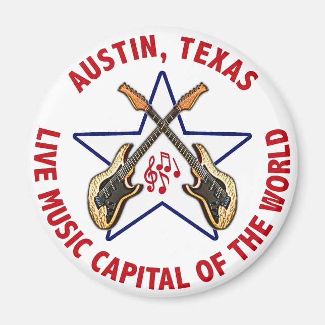 Imã Austin, Texas Live Music Capital do Mundo (Frente)