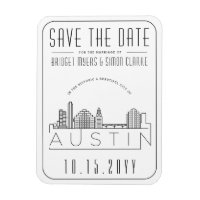 Austin, TX Casamento Estilizado Skyline Salve a Da