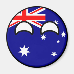 Imã Austrália Geeky de tensão engraçada Countryball