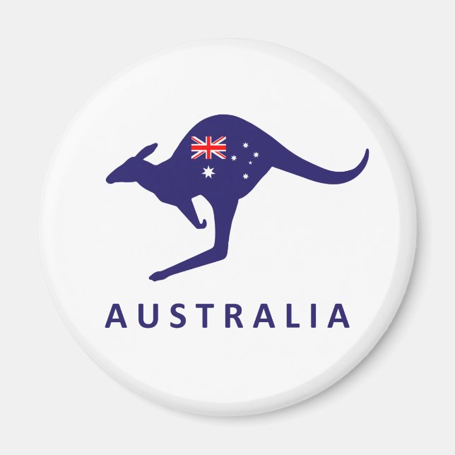 IMÃ AUSTRÁLIA KANGAROO FLAG MAGNET (Frente)