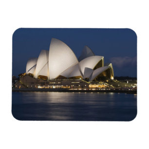 Ímã Austrália, Sydney. Casa da Ópera à noite em