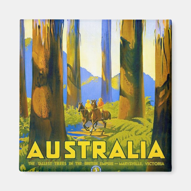 Imã Austrália - Viagens vintage (Frente)
