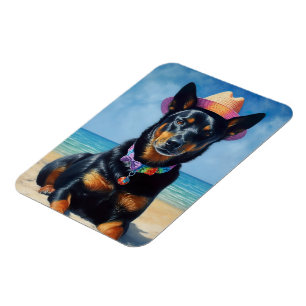 Ímã australiano Kelpie on Beach, cão amante presente d