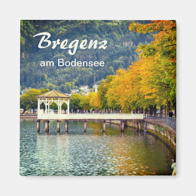 Imã Áustria Bregenz am Bodensee no outono de Souvenir (Frente)
