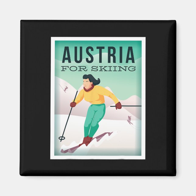 Imã Áustria Para Pistensau De Esqui E Skihaserl (Frente)