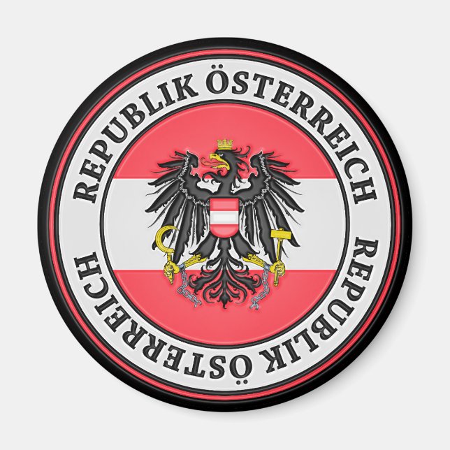 Imã Áustria Round Emblem (Frente)