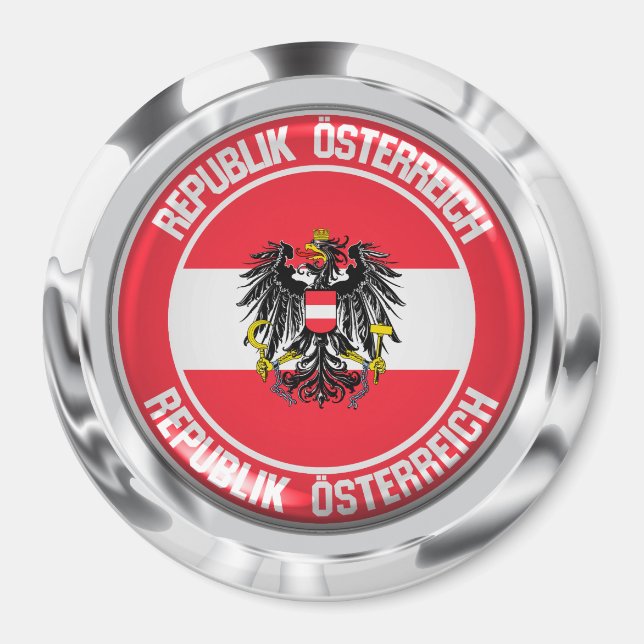 Imã Áustria Round Emblem (Frente)