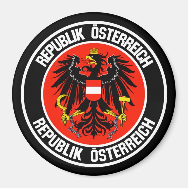Imã Áustria Round Emblem (Frente)