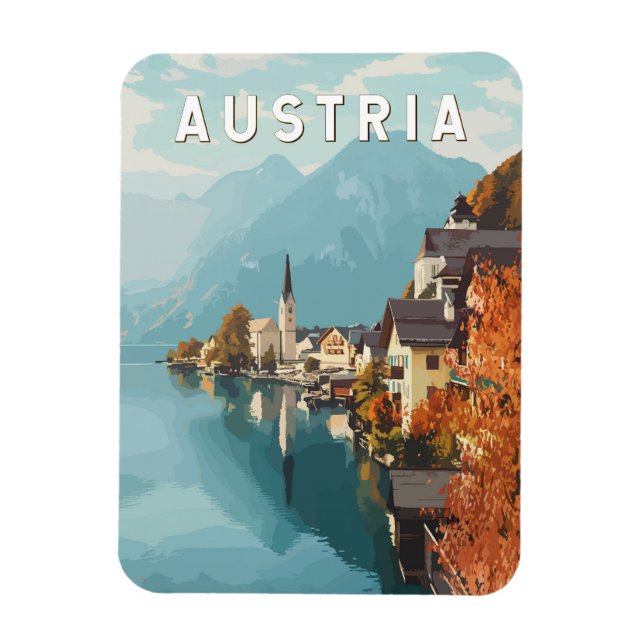 Ímã Austria Viagem Art Vintage (Vertical)