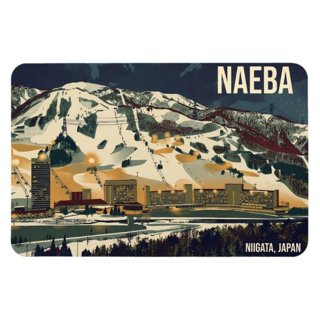 Ímã Authentic Japan Snow Culture – Naeba, Niigata 2 (Horizontal)