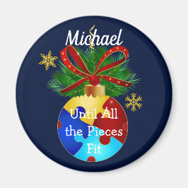 Imã Autism Christmas Bauble