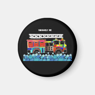 Imã Autism Firecaminhão quebra-cabeça
