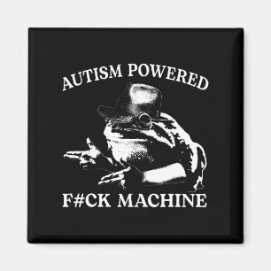 Imã Autism Powered F#ck Machine Engraçado Sapo de Memó