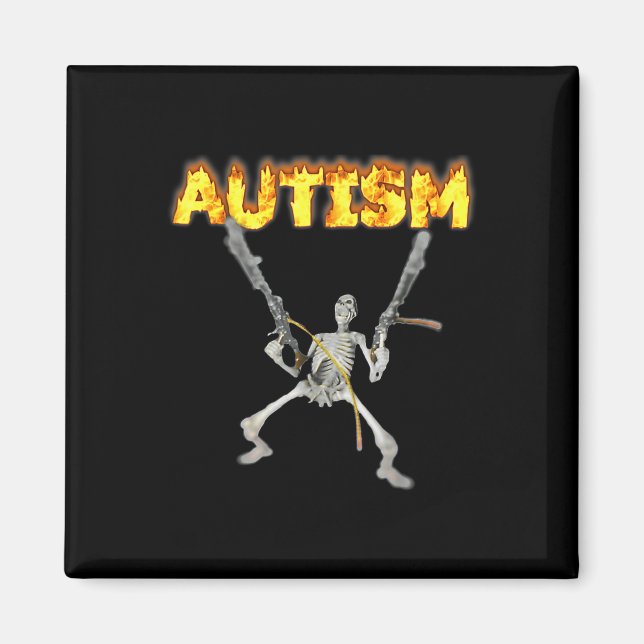 Imã Autism Skeleton Meme (Frente)