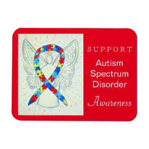 Ímã Autism Spectrum Disorder (ASD) Ribbon Angel Magnet