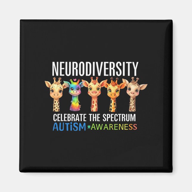 Imã Autismo Abraça A Neurodiversidade Celebra O Espect (Frente)