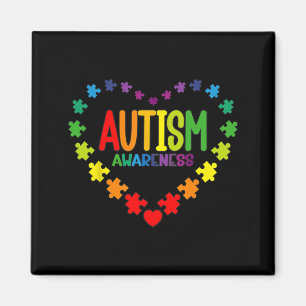 Imã Autismo Consciência Amor Quebra-cabeça de Coração