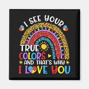 Imã Autismo Consciência Arco-Íris Eu Vejo Suas Verdade