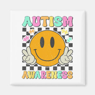 Imã Autismo Consciência Quebra-cabeça Piece Sorria Fac