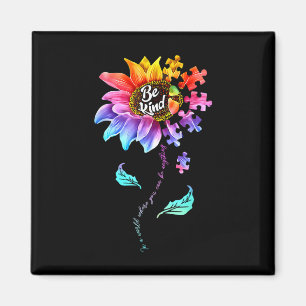 Imã Autismo De Girassol Seja Quebra-cabeça