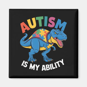 Imã Autismo É Minha Habilidade Dinossauro Inclusão Art