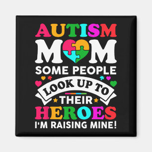 Imã Autismo Mãe algumas Pessoas olham para seus heróis